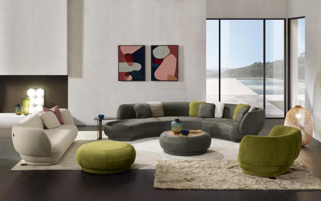 Luxe driezitsbank Wit Bankstel 3-zitsbanken Ontwerp Moderne Designmeubelen Banken