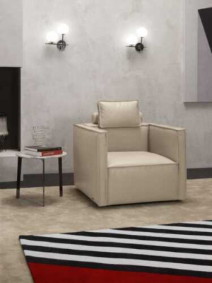 Fauteuil Eenzits Luxe 1 Zitplaats Beklede Zitting Design Beige Zitplaats Leer Prianera Nieuw