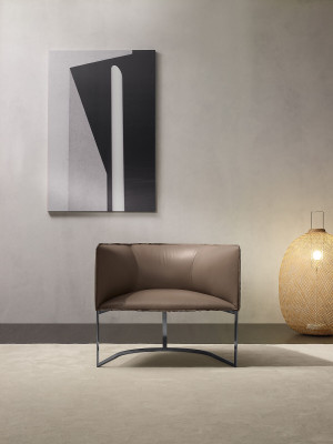 Luxe designmeubels Grijs Prianera-stijl design leren fauteuil Woonkamer Lounge