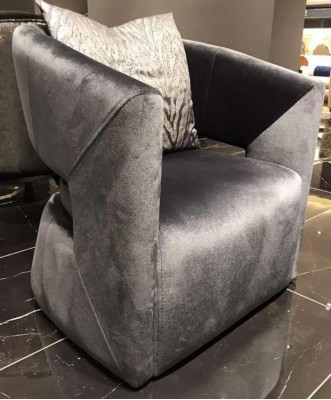Fauteuil Cocktailfauteuil Bekleding Een-zitter Zitter Luxe Clubsessel Grijs