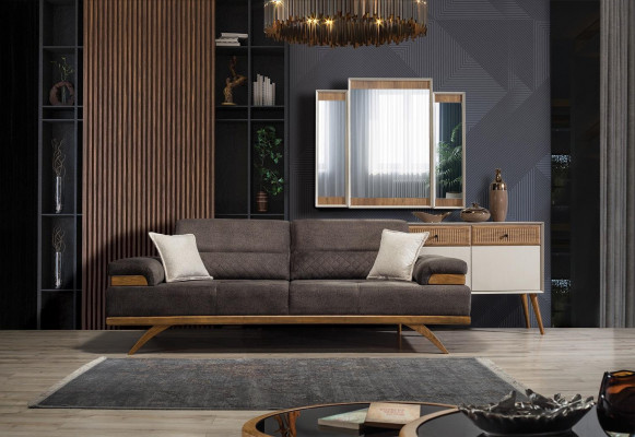 Bankstel 3-zits Designerbank Gestoffeerde banken Banken Stof Textiel Nieuw