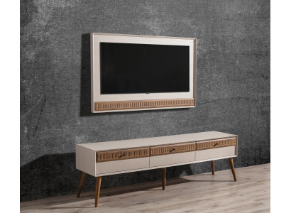 Set woonwandsysteem tv-standaard RTV-lage kast tv-frame hout