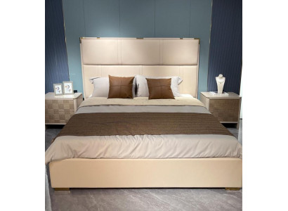 Slaapkamer set Bed 2x Nachtkastje Design Modern Luxe Bedden 3-delig