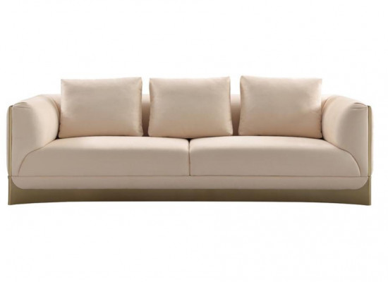 Bank 3-zits bankstellen Woonkamer Luxe Stijl Modern beige Bank Meubels