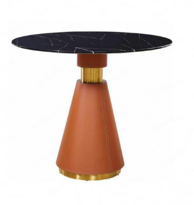 Eettafel Ronde eettafel zwart Ronde tafel Stijl Modern Roestvrij staal Luxe