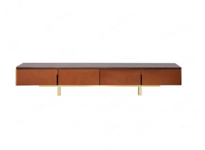 tv-standaard Oranje Materiaal Hout Stijl Modern Woonkamer 200cm Kasten