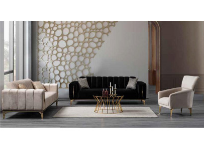 Zachte bekleding Luxe set van 3+2+1 zitplaatsen Comfortabele moderne stijl voor de woonkamer