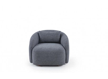 Grijze fauteuil Relaxfauteuil Loungefauteuil Textiel gestoffeerde eenzitter Meubels