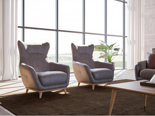 Woonkamer inrichting Stoel Modern Meubilair Zitmeubels Kunstleer Nieuw