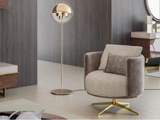 Innovatieve designer fauteuil voor moderne woonkamermeubelen van hoogwaardig kunstleer.