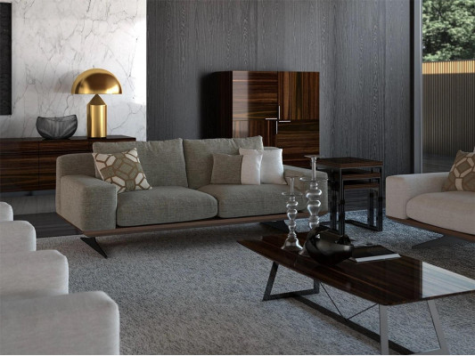 Moderne gestoffeerde bank Tweezitsbank Bank Woonkamermeubilair Design interieur