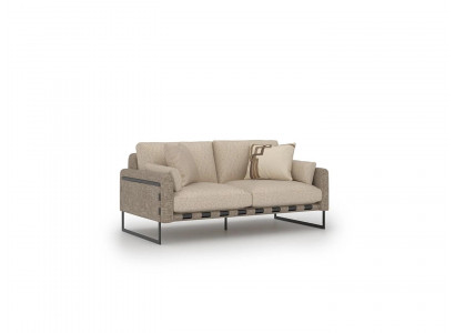 Luxe Beige Tweezitsbank Bank Bekleding Meubels Textiel Woonkamer Inrichting