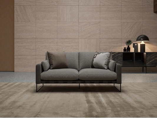Luxe tweezitsbank gestoffeerde textiele bank Moderne woonkamermeubels