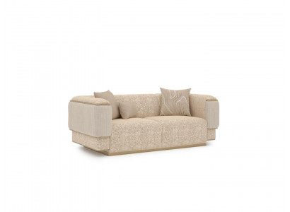 Luxe woonkamer meubels bank bank tweezitter beige banken gestoffeerde meubels