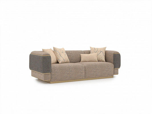 Woonkamer compleet 2-delig driezitsbank gestoffeerde meubels fauteuil modern design