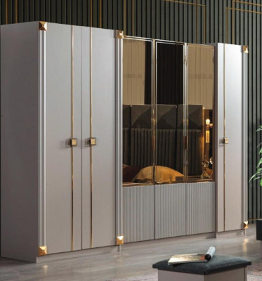 Ontwerper kledingkast Slaapkamer Luxe kasten Stijl Houten meubels