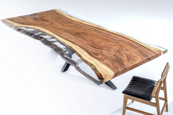 Eettafel Vergadertafels Eettafel Epoxyhars Tafel Hout Bruin