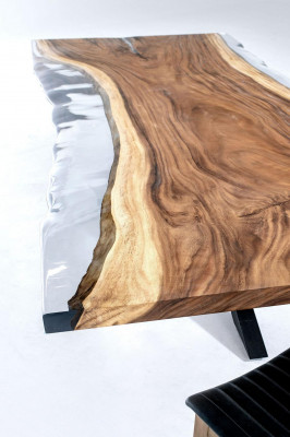 Eettafel Vergadertafels Eettafel Epoxyhars Tafel Hout Bruin