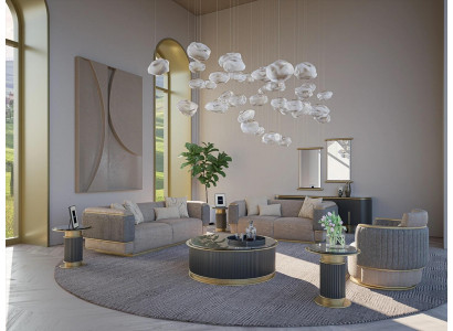 Compleet 3-delige gestoffeerde bank Driepersoons Modern Fauteuil Woonkamer Tweezitsbank
