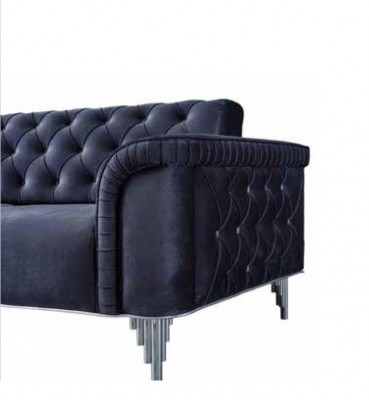 Moderne bankstel Driedelig bankstel Tweezitsbank Fauteuil Stoffen meubels Woonkamer