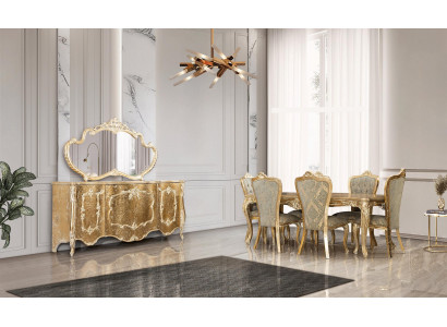 Eetkamer Eettafel 6x Stoelen Tafel Luxe Tafels Klassieke Eetgroep Set 7-delig.