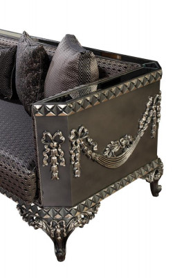 Luxe Chesterfield bankstel 3+1 zits klassieke sofa barok gestoffeerde stoel