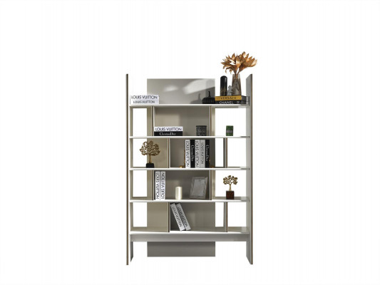 Salonkast Tv-standaard RTV Lowboard Dressoir Boekenplanken Hout Wit