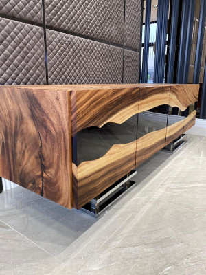 Dressoir Sideboard Ladenkast Epoxyhars Bruin Woonkamer Hout Ladenkasten