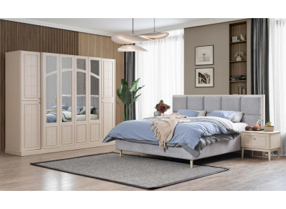 Slaapkamerset Luxe Compleet Bed 2x Nachtkastje Kledingkast Modern 4-delig