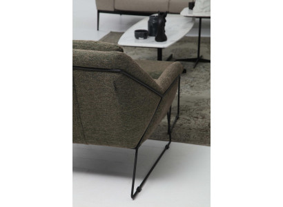 Moderne bankstel driepersoons fauteuil bank stoffen meubelgroep set