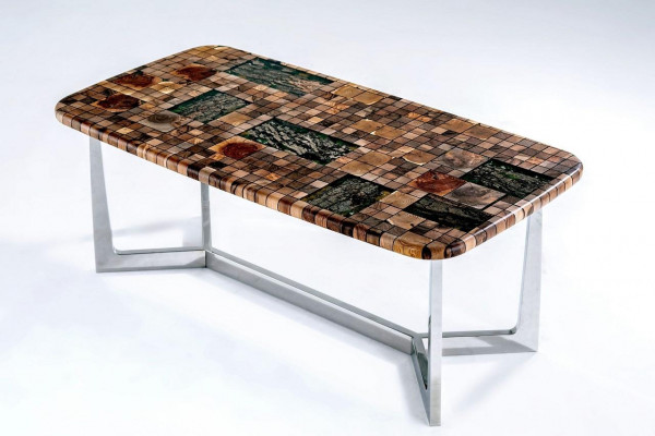 Keukentafel Eettafel Epoxyhars Eettafel Tafel 140 cm Hout Bruin