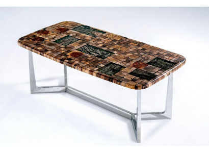 Keukentafel Eettafel Epoxyhars Eettafel Tafel 140 cm Hout Bruin