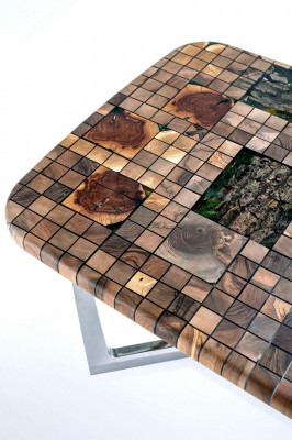 Keukentafel Eettafel Epoxyhars Eettafel Tafel 140 cm Hout Bruin