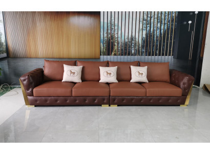 Moderne vijfzits luxe woonkamerbank Chesterfield designbank