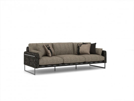 Sofagarnituur 4-delig gestoffeerd meubelset textiel woonkamer set bekleding