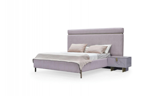 Tweepersoonsbed Complete slaapkamermeubels Bed Roze Luxe set 3-delig Hout