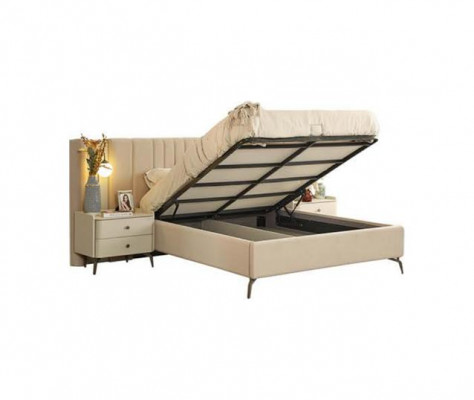 Luxe slaapkamer bed en 2x nachtkastjes 3-delige set ontwerp meubels
