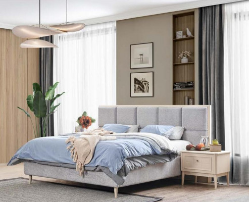 Ontwerp slaapkamer set bed + 2x nachtkastjes Luxe tweepersoonsbed