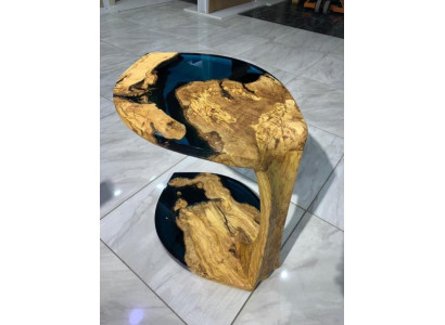 Bijzettafel Koffietafel Salontafel Epoxyhars Bruin Woonkamer Design