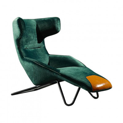 Luxe groene fauteuil 1-zits woonkamer gestoffeerde zitmeubels fauteuil met bekleding