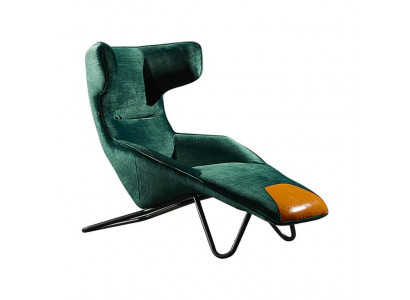 Luxe groene fauteuil 1-zits woonkamer gestoffeerde zitmeubels fauteuil met bekleding