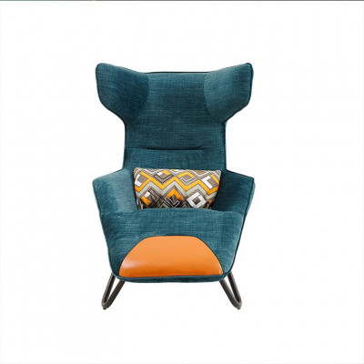 Luxe groene fauteuil 1-zits woonkamer gestoffeerde zitmeubels fauteuil met bekleding