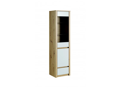 Kledingkast met de hand gemaakt Massief hout Glazen vitrinekast Houten kast Woonkamer