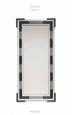 Italiaanse verzinkte spiegel met ronde lijst, wandspiegel voor de woonkamer.