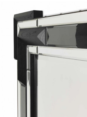 Italiaanse verzinkte spiegel met ronde lijst, wandspiegel voor de woonkamer.