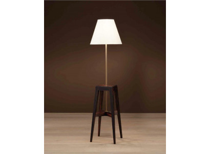 Leeslamp Jugendstil messing of hout met metalen ganglamp Nieuwe bruine kleur
