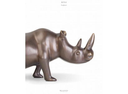 Messing neushoorn decoratiebeeld sculptuur goud Afrika nieuw kleur goud