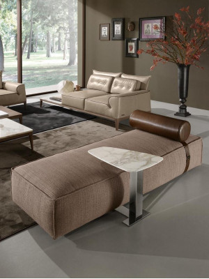 Bankstel Prianera designbank fauteuil gestoffeerde banken 3-delig set chaise longue