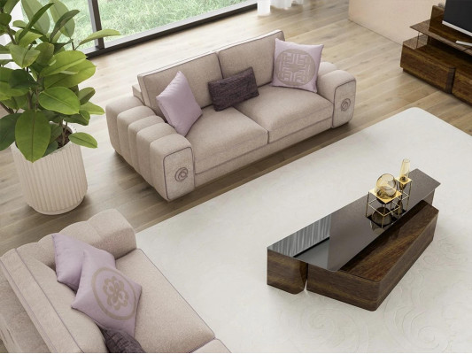 Luxe inrichting bankstel compleet met salontafel woonkamerset 5-delig