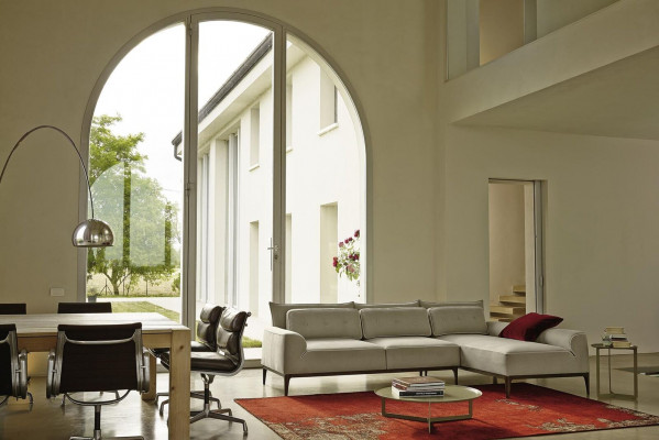 Hoekbank Modern Design Grijs Bankstellen Stof L-Vorm Bank Woonkamer Sofa PRIANERA